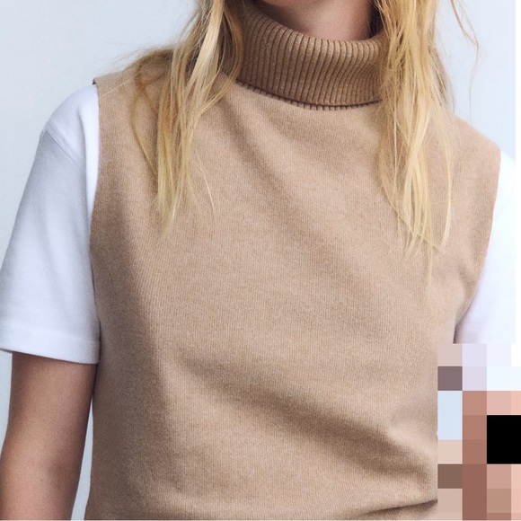 Zara Sweaters - ZARA Sleeveless Turtleneck Sweater NWT